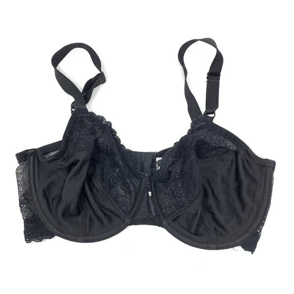 Wacoal Bra Women's Sz 34DD Romantic Encounters Underwire Black Lace - Picture 1 of 7